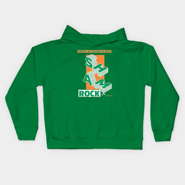 ROCK on in green irish pride on St. Patricks Day with this lucky St. Patricks Day 2021, Irish, clover, leprechaun Saint Patrick Day gift Kids Hoodie by NextGenerations